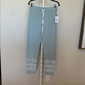 NWT P.J. Salvage small Cozy Blue Snowflake Joggers